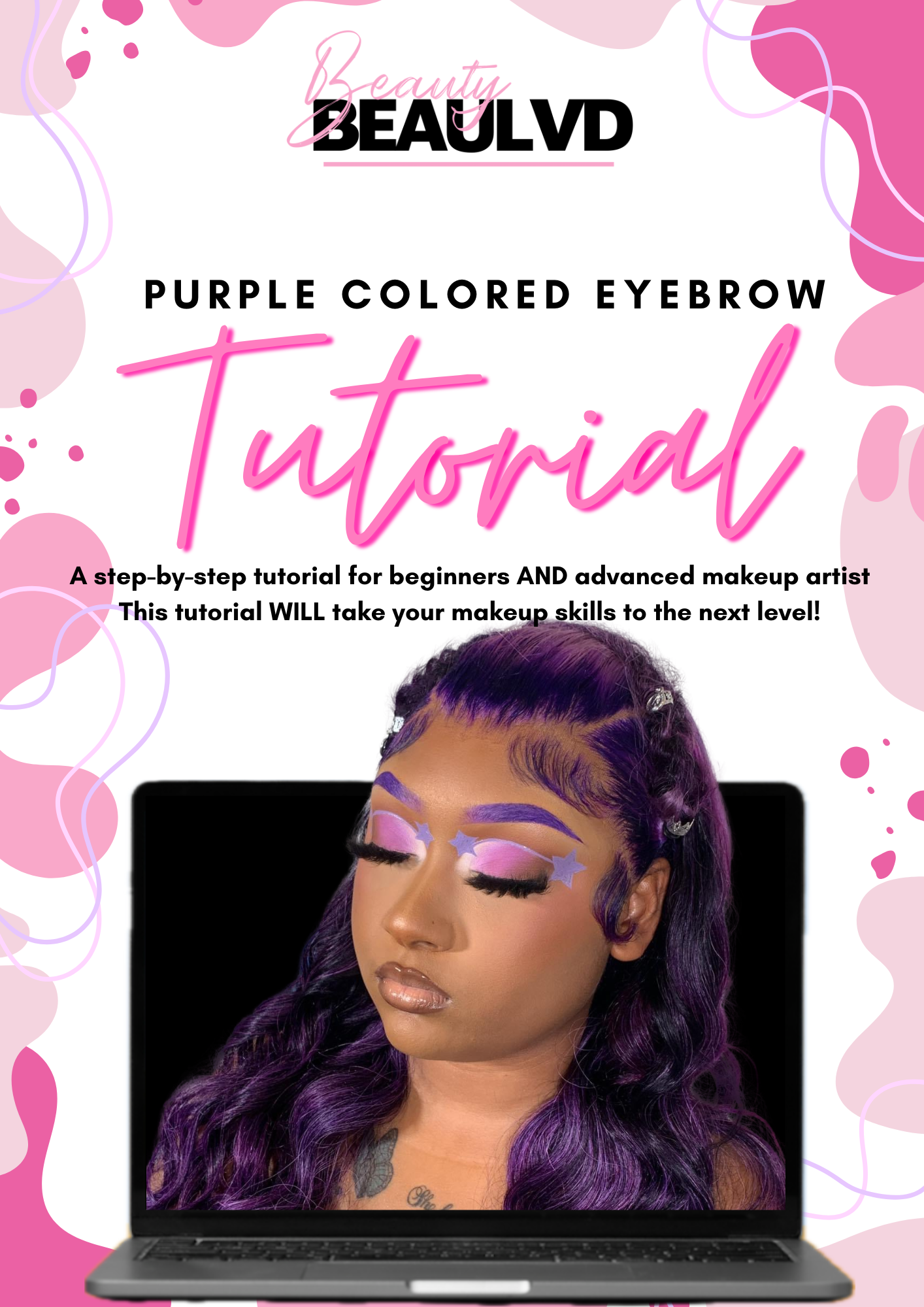 Colored Eyebrow Tutorial (PURPLE)