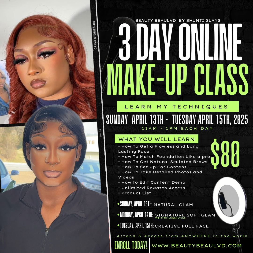 3 Day Online Makeup Class